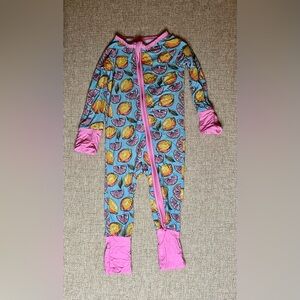 Little One Shop Bamboo Pink Lemonade Convertible Romper 3-6 Months